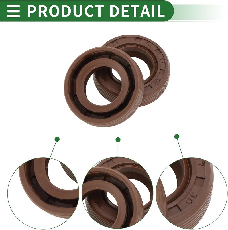 Partuto Universal Oil Seal TG4 Lip Seal Ring Rotary Shaft Seal 17x30x8mm High Pressure FKM Rubber Brown 5 Pcs - Image 5
